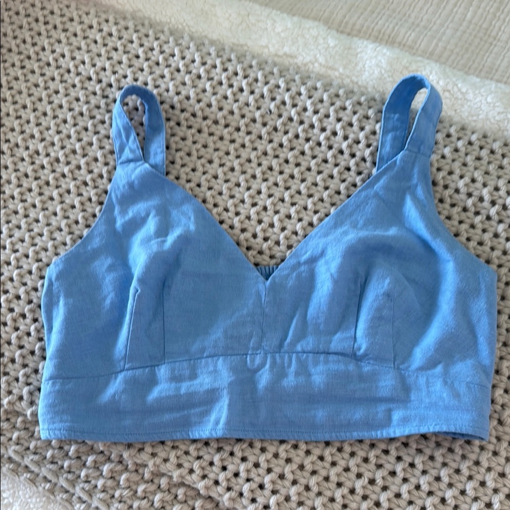Blue crop top